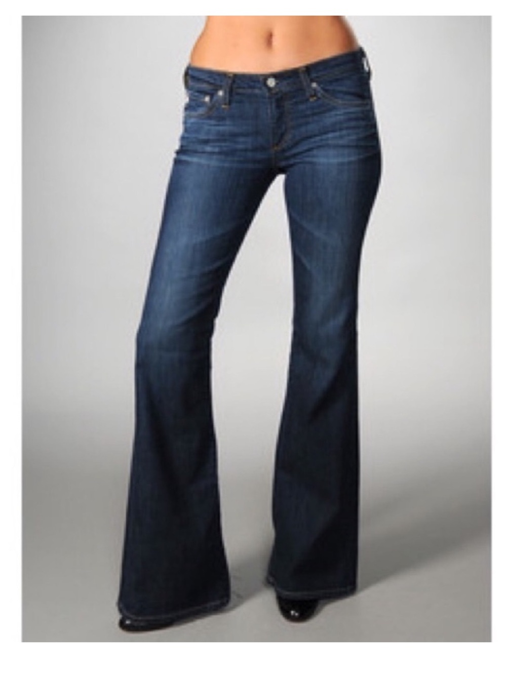 AG Adriano Goldschmied Belle Flare Jeans Dark Wash Size 30R Made in USA